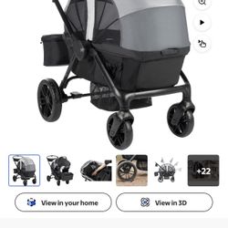 Monbebe Everyday Outings Wagon Stroller Cobblestone Grey