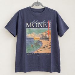 Claude Monet Graphic T-Shirt gray blue