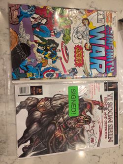 Signed Marvel Comic Books Lot of 2