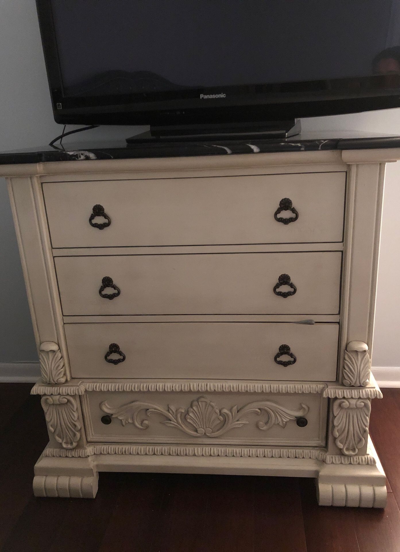 Antique armoire marble top
