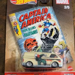 Hot Wheels Marvel Comics Pop Culture MBK Van Captain America Red Skull 2/5