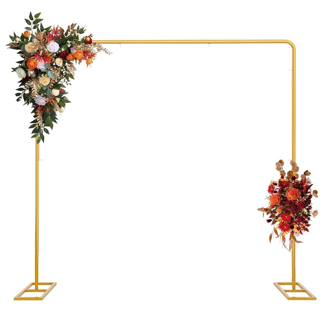 8 Inches Wedding Arch Backdrop Stand,Wedding Arches for Ceremony Square Metal R(9)