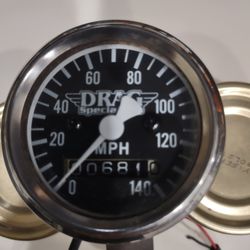 Rat Rod Motorcycle  Car Or Sand Rail Small Speedometer