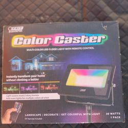 Color Caster Multi-colored Flood LIGHT W/ REMOTE