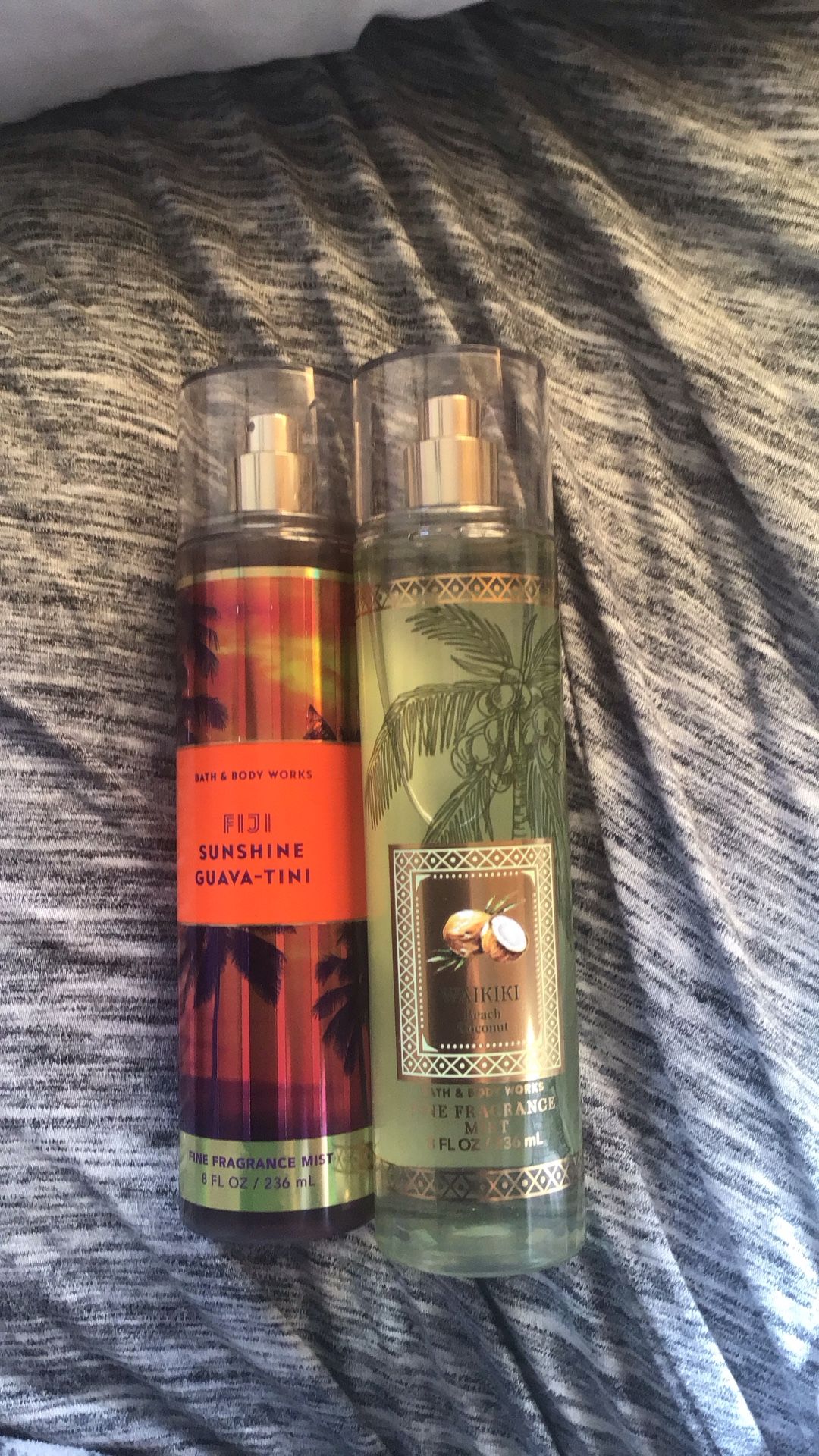 Fiji, sunshine guava, and Waikiki beach, coconut, Bath and body Works body spray 8 ounce each