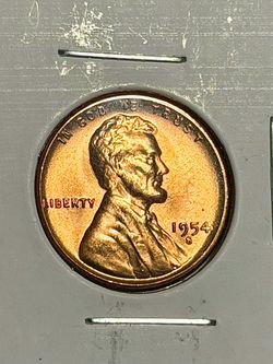 Rare 🔥!! 1954-S Lincoln Wheat Penny – Uncirculated Red Copper Coin !