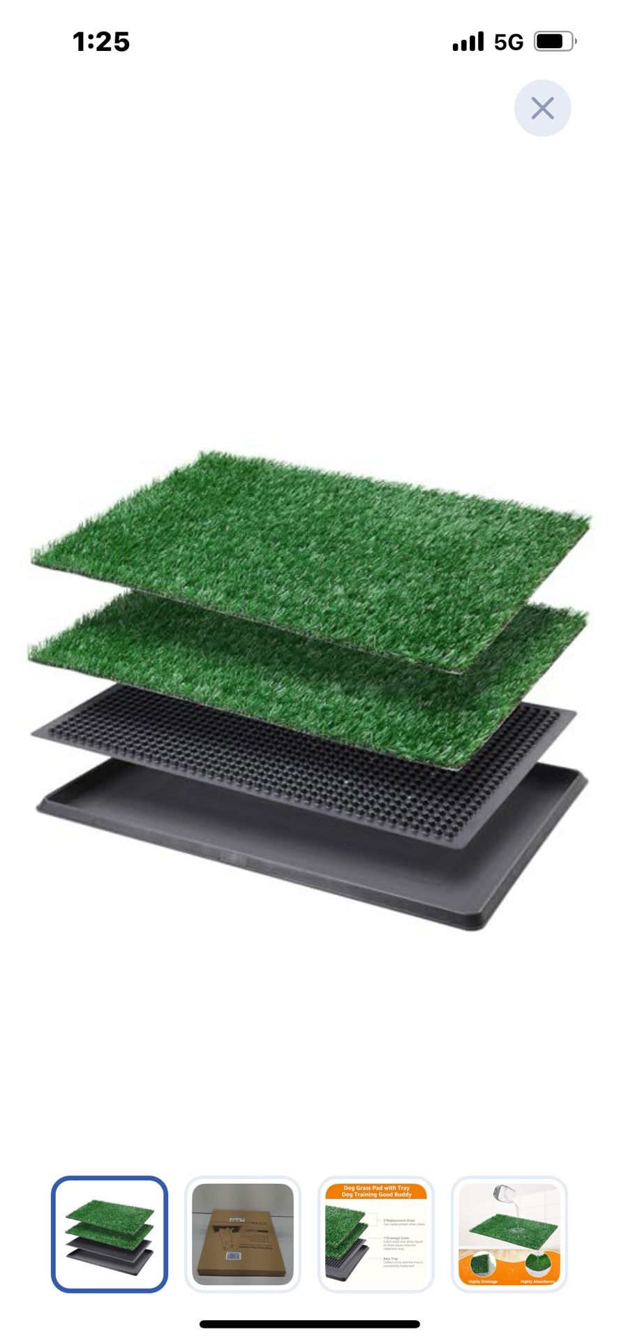“New”2 Pk Artificial Grass And Tray(16 X20) For Potty Training(retail$39)