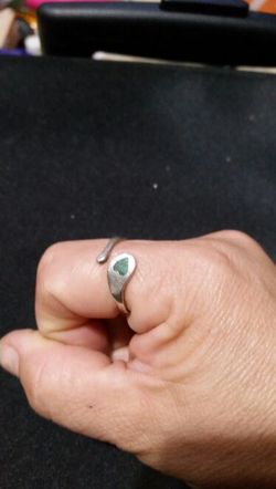 Adjustable sterling silver ring