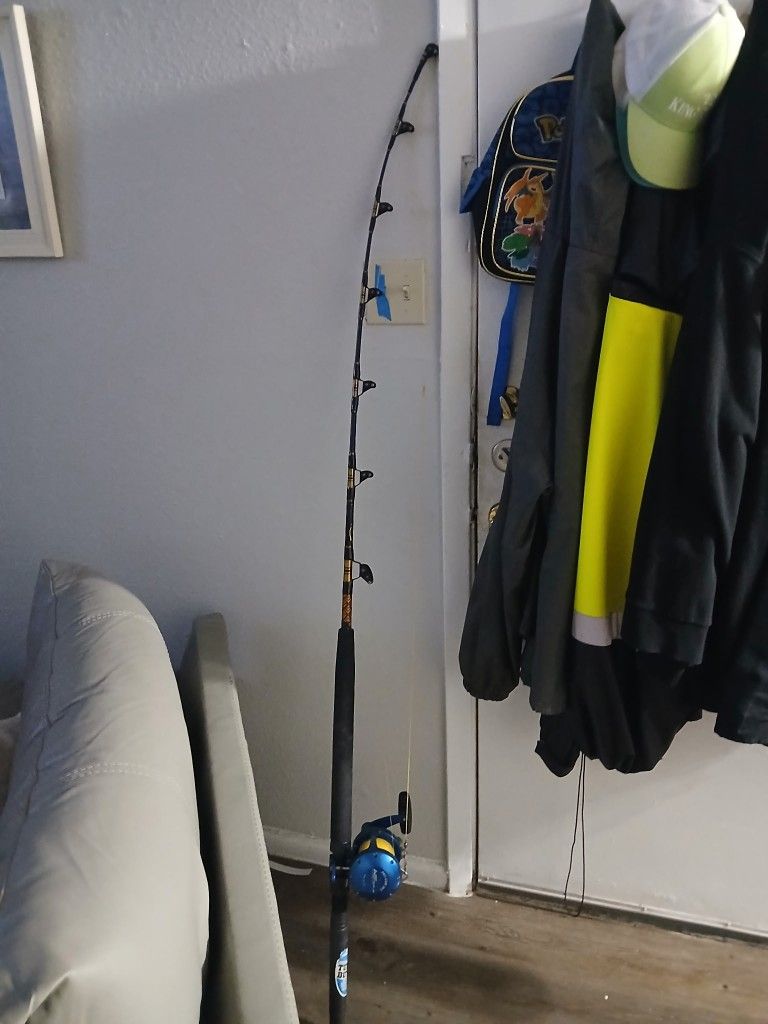 Profile Tuna Stopper 660 H 6ftpole With Avet Pro Exw 30/2 Reel Fishing Pole Setup.