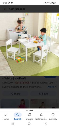 Kidcraft white table two chairs