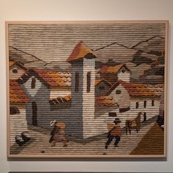 Peruvian Woven Framed Wall Tapestry