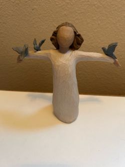 Willow Tree Happiness Hand Painted Sculpture Figure