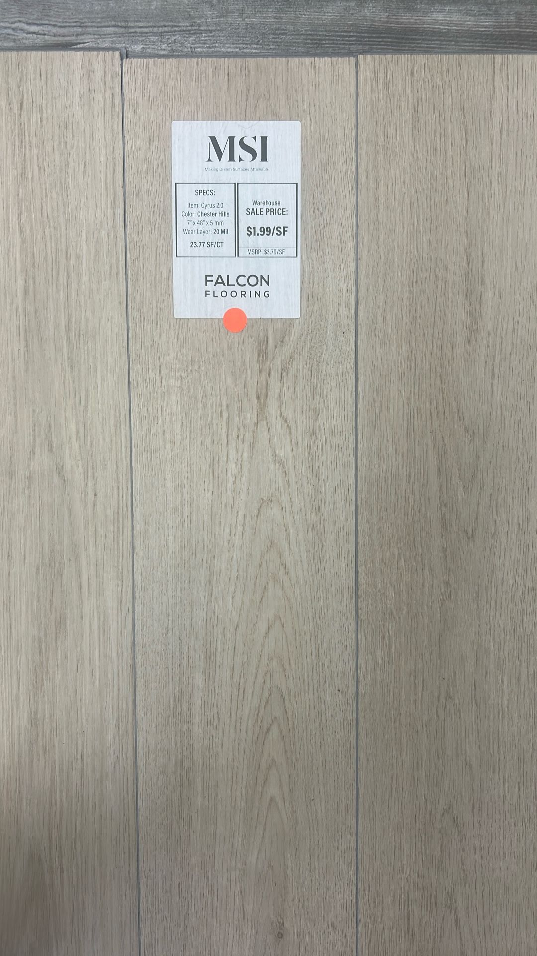 $1.99/SF 100% Waterproof Luxury Vinyl Plank Flooring ( Chester Hills)