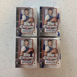 2025-2026 Topps Chrome NBA Basketball Value 4 Boxes