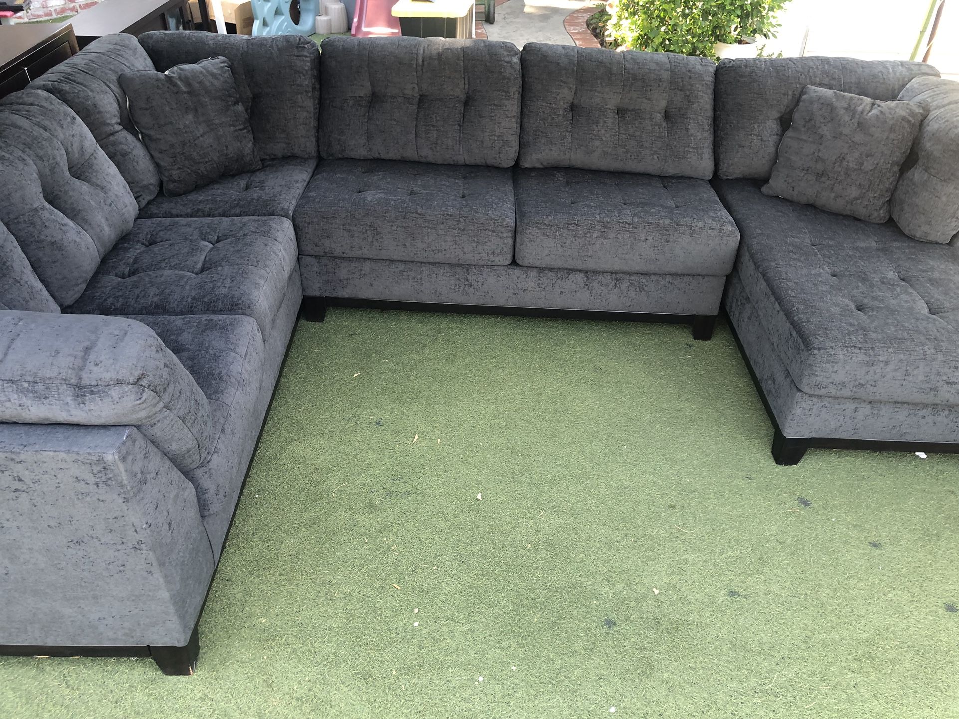 3 Piece Sectional Grey Couch