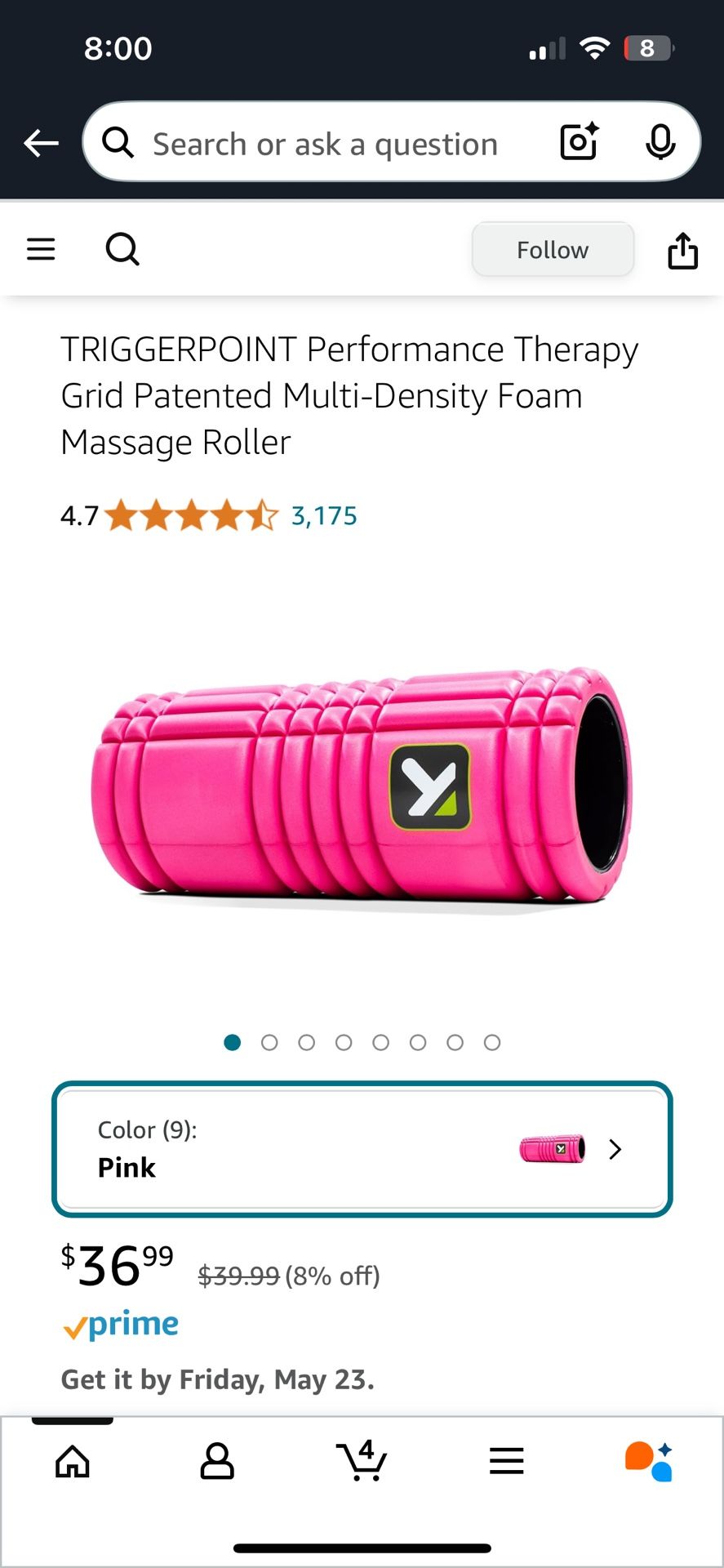 NEW Trigger point grid Pink 1.0 13inch