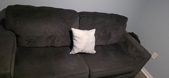 84" Sofa by Ashley Midnight black