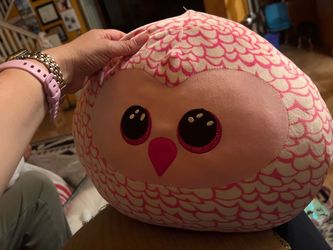 Squishmallow Pink Owl Plush Pillow