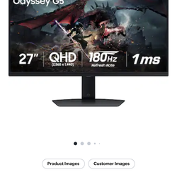 Samsung 27in odyssey G5 180 hz gaming monitor NEW