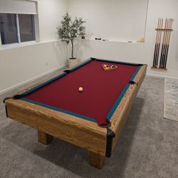 8-ft Slate Pool Table 🎱 with Table Tennis Conversion Top