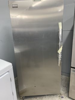 Frigidaire up right freezer in stainless steel