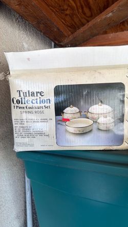 Tulare Collection 7pc Cookware Set Spring Rose