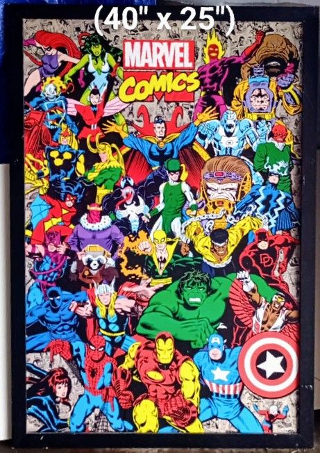 Marvel Comic Decor Set (Sold As A Set)
