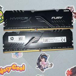 16GB HyperX Fury DDR4 2666MHz RAM (8x2)