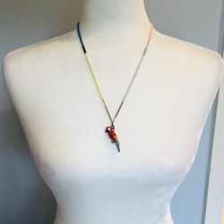 NEW J Crew Parrot Pendent and Beaded necklace 
