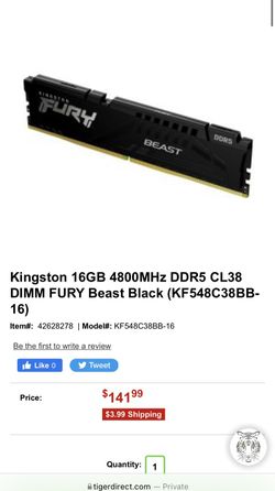 RAM MEMORY 4800MHz