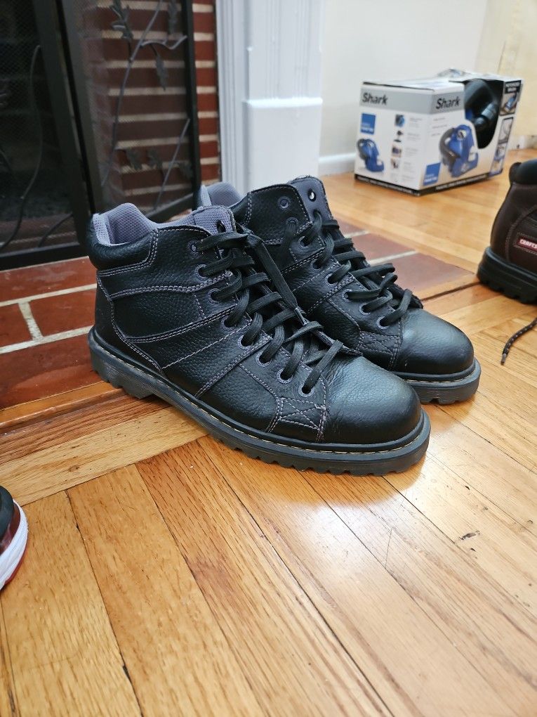 Black Leather Dr. Martens Mens Boots