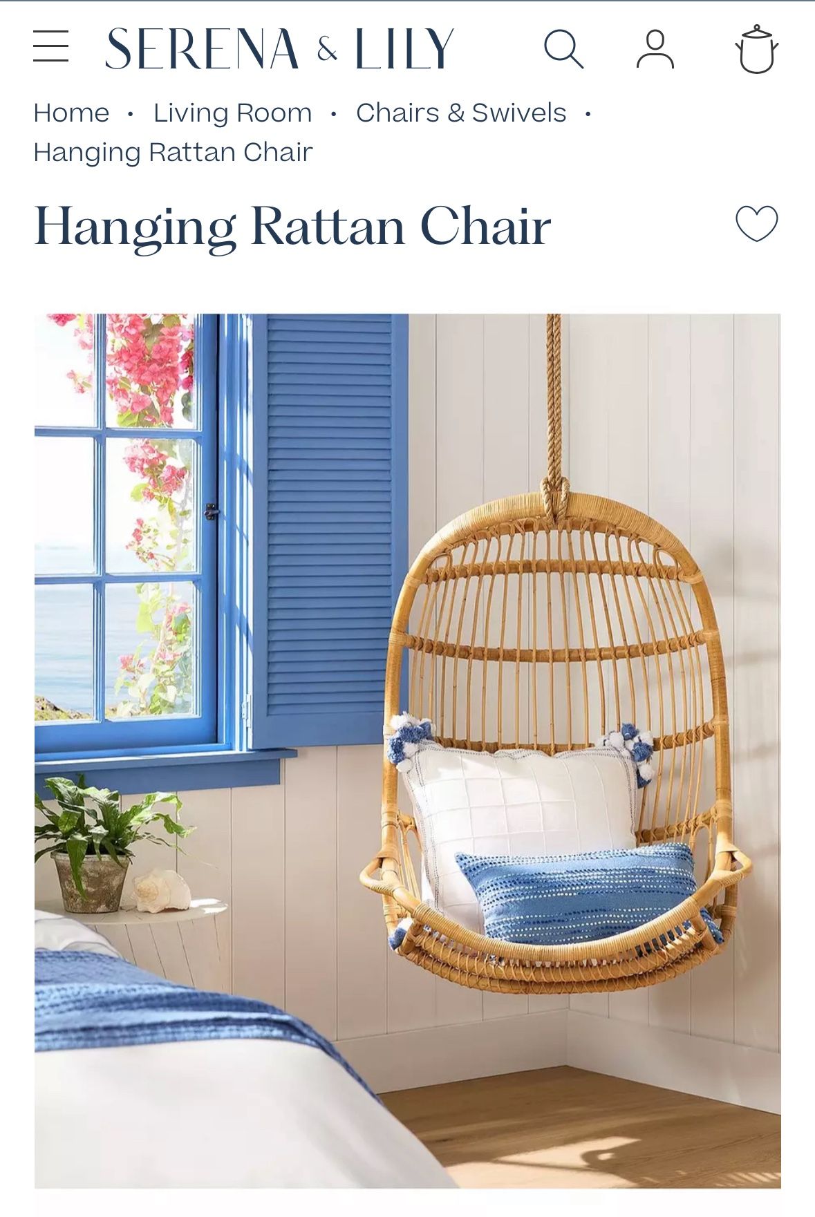 Serena & Lilly Double Hanging Chair