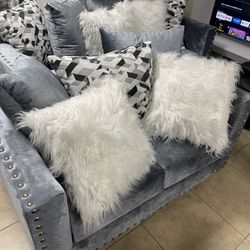 Sofa, Loveseat & Pillows. From$39 Down