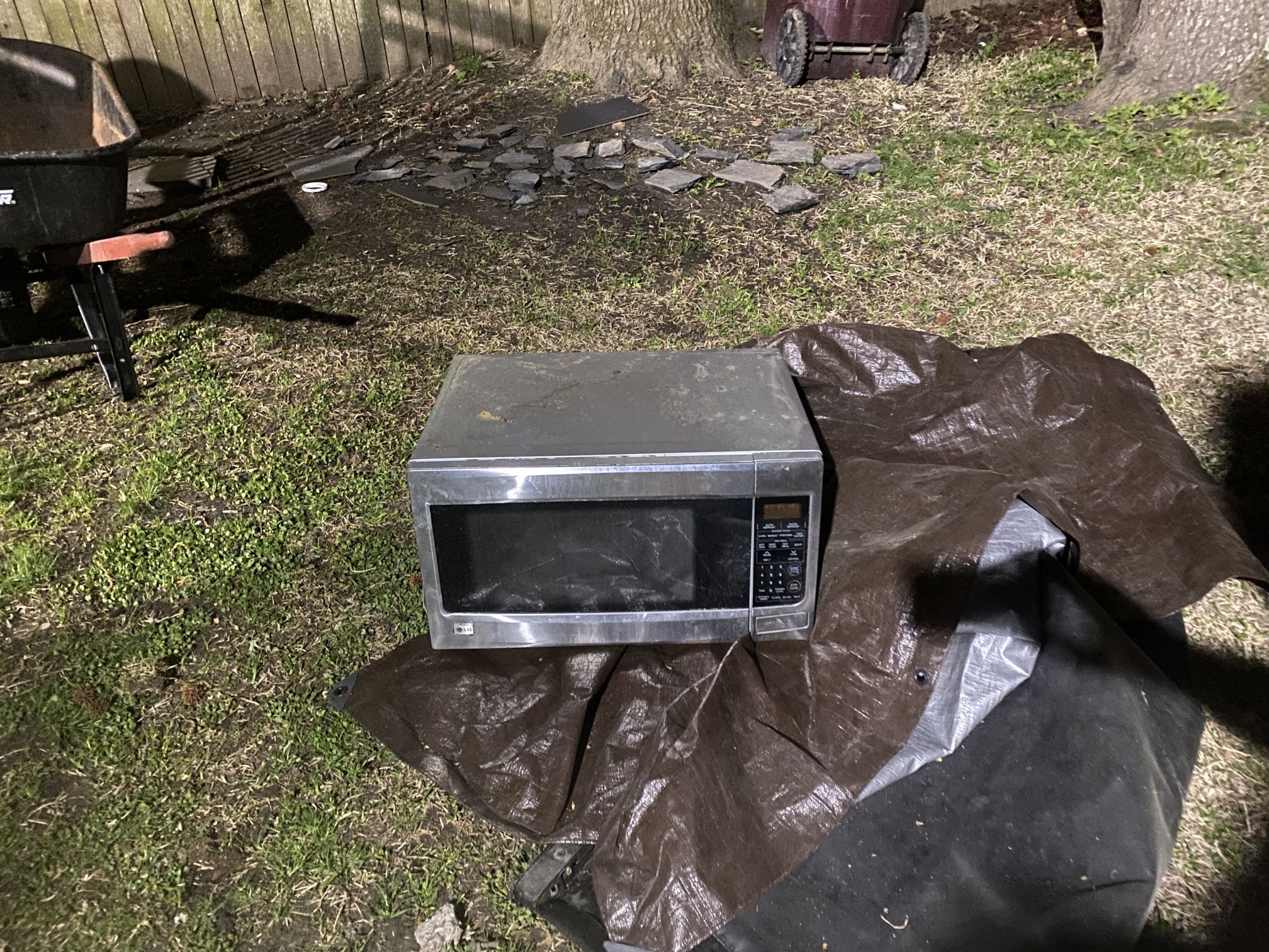 LG stainless steel microwave