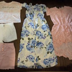 Girl's Summer Clothes Bundle of 5, 14(12-14 Years)