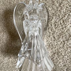 Glass crystal angel candle holder