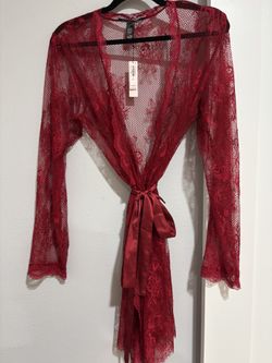  Victoria Secret Floral Mesh Lace Robe