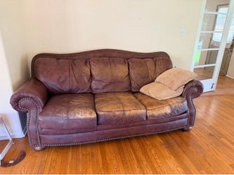 Used leather couch and chair