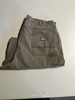 OBEY brown Jean shorts waist size 34