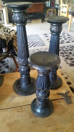 Z Galleries rustic candle holders