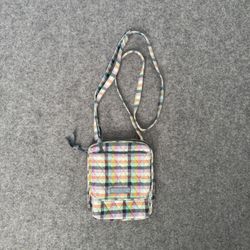 Vera Bradley Pastel Geometric Crossbody Bag With ID Slot And Wristlet Strap