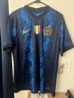 Nike Inter Milan Home Soccer Jersey 2021/22 Football Rare Blue Scudetto L Large