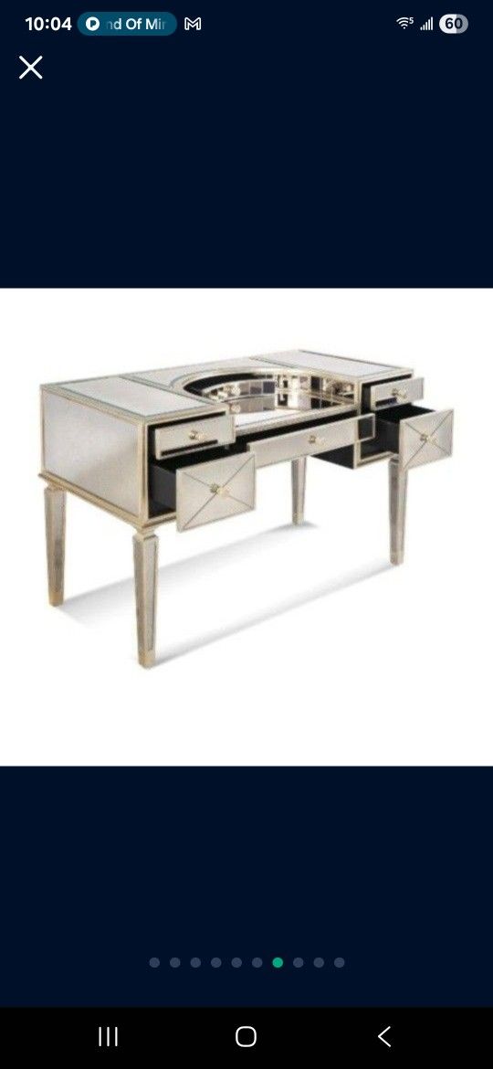 Vanity Desk Borghese Mirrored vanity