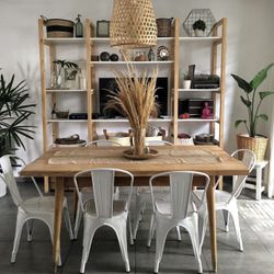 4 White TOLIX French Bistro Chairs