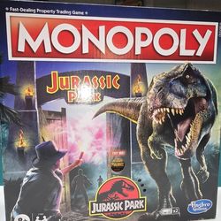 Hasbro Monopoly Jurassic Park Board Game - (Incomplete) Please Read Description