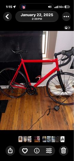 Red Road Bike with Drop Handlebars