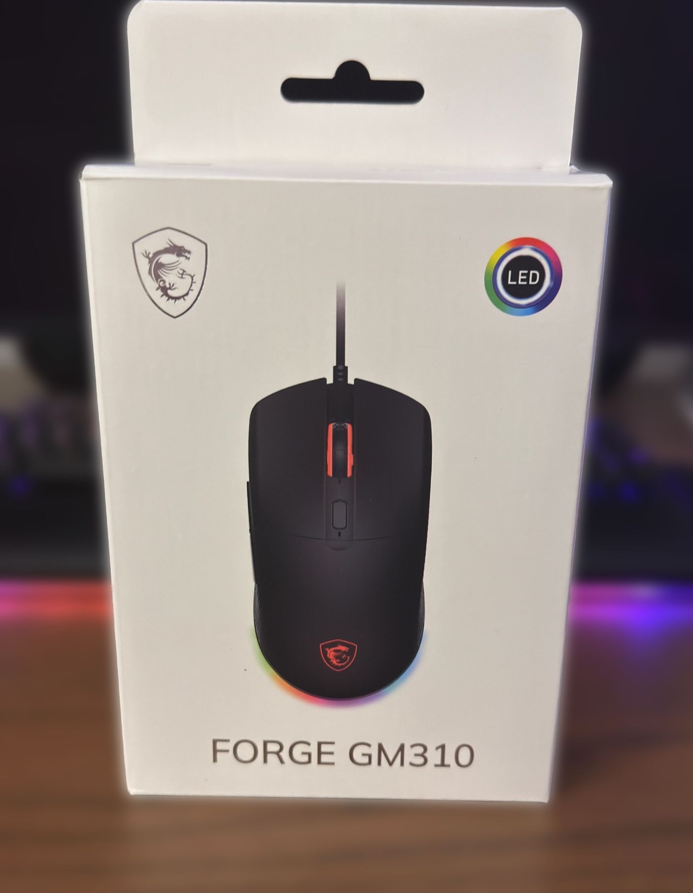 NEW MSI FORGE GM310 Wired Optical Gaming Mouse, RGB LED