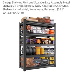 5-shelf steel shelving