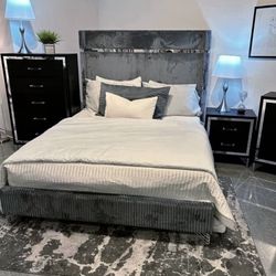 New 4pc Bedroom Set In Box FREE Mattress No Credit Needed $39 Down