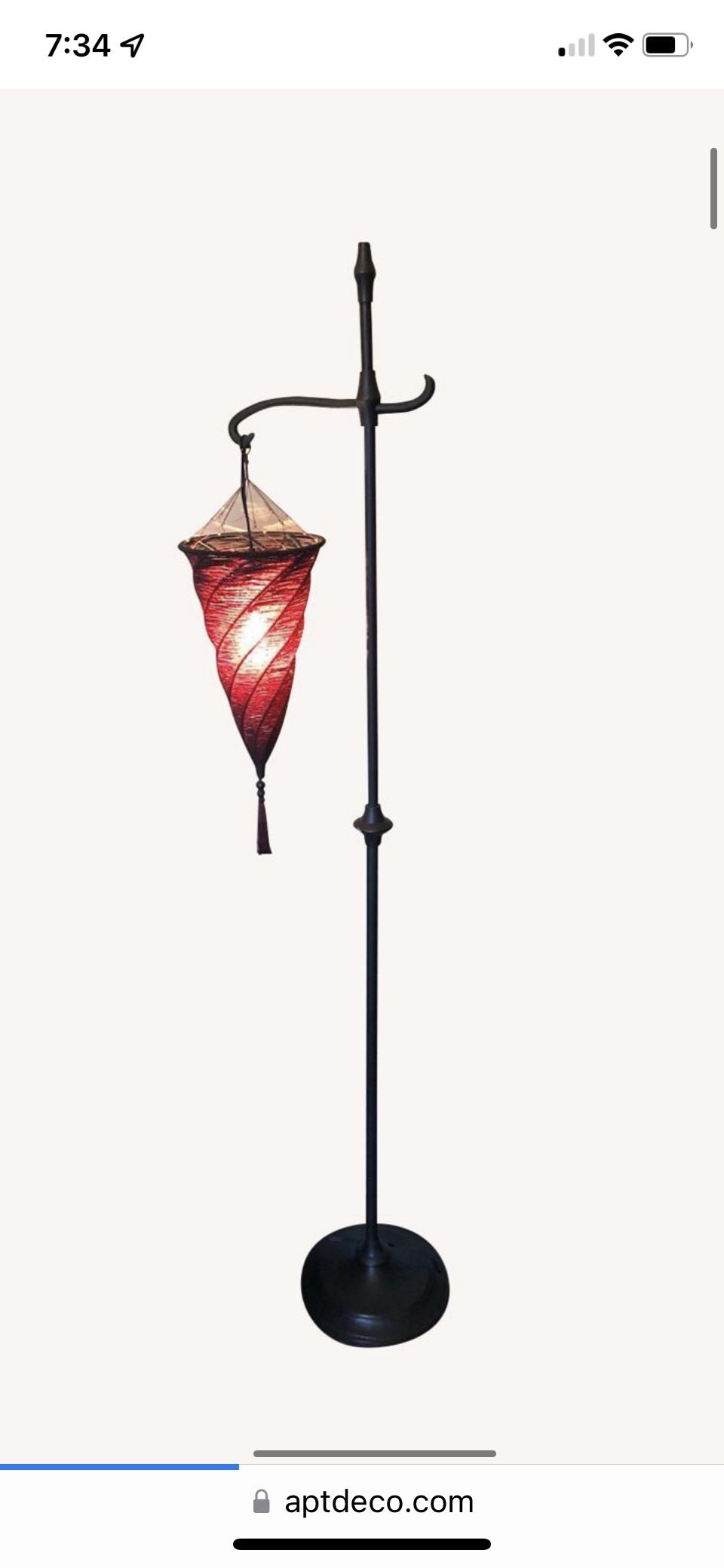 Pair Of Spiral Hanging Floor Lamp